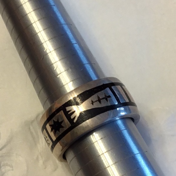 NWT Native 925 Stamped 12 Men Ring Designer Stunning beautiful design one of - Picture 2 of 6